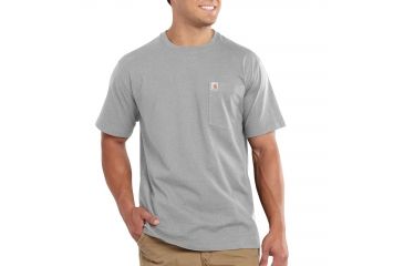 Image of Carhartt Maddock Pocket Short Sleeve T-Shirt for Mens, Heather Gray, 2XL/Regular 101125-034-REG-2XL