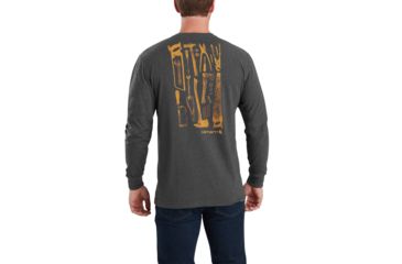 Image of Carhartt Maddock Tool Graphic Pocket Long Sleeve Tshirt-Mens, Carbon Heather, XSmall, Regular, 103305-026-REG-XS