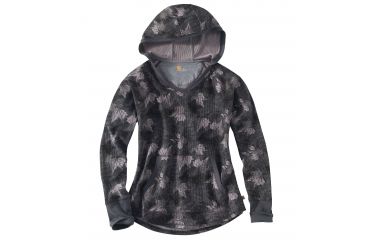 Image of Carhartt Meadow Printed Hoodie for Womens, Asphalt, Extra Small/Regular 102771-066-REG-XS