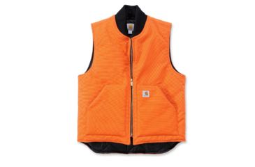 Image of Carhartt Men's Duck Vest, Blaze Orange, Medium V01-BLZREGMEDA