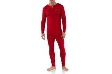 Image of Carhartt Midweight Cotton Union Suit for Mens, Red, Small/Regular K226-RED-REG-SML