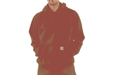 Image of Midweight Hooded Pullover Sweatshirt - Mens-Olive-Large-Regular