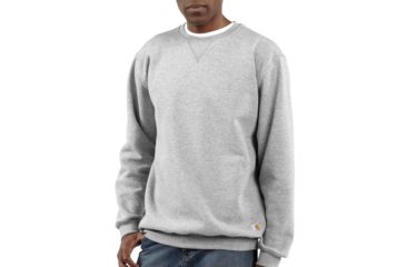 Image of Carhartt Midweight Sweatshirt Crewneck Org Fit-Mens, Heather Gray, 4XLarge, Tall, K124-HGY-TLL-4XL