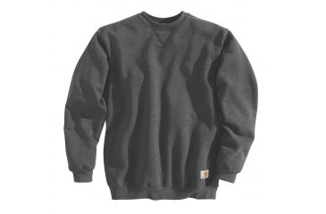 Image of Carhartt MW Crewneck Sweatshirt - Mens, Carbon Heather, XL-TALL K124-026-TLL-XLG
