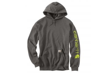 Image of Carhartt MW Signature Sleeve Logo Sweatshirt Hdd - Mens, Carbon Heather, XXL-REG K288-026-REG-XXL