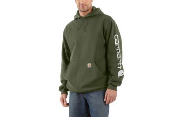 Image of Carhartt MW Signature Sleeve Logo Sweatshirt Hdd - Mens, Moss, XXL-REG K288-316-REG-XXL