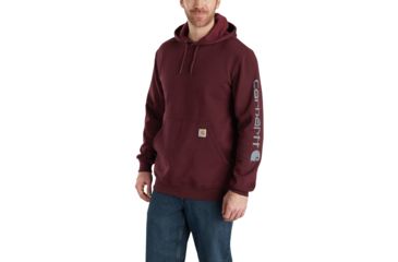 Image of Carhartt MW Signature Sleeve Logo Sweatshirt Hdd - Mens, Port Heather, XXL-REG K288-645-REG-XXL