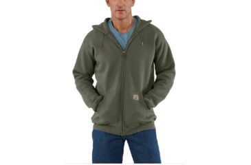 Image of Carhartt Midweight Hooded Zip-Front Sweatshirt - Men's, Moss, XL-REG, K122-316-REG-XLG