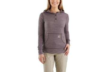 Image of Carhartt Norwalk Hoodie - Womens, Dark Sparrow Space Dye, XL-REG 103061-548-REG-XL