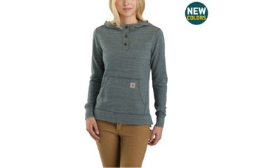 Image of Carhartt Norwalk Hoodie-Womens, Elm Space Dye, XSmall, Regular, 103061-360-REG-XS