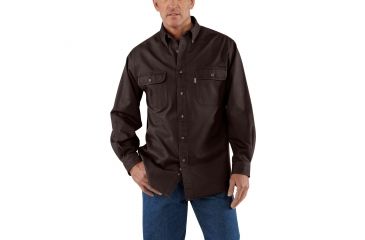 Image of Carhartt Oakman Work Shirt for Mens, Dark Brown, Extra Large/Regular S09-DKB-REG-XLG