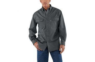 Image of Carhartt Oakman Work Shirt for Mens, Gravel, Extra Large/Regular S09-GVL-REG-XLG