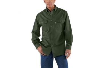 Image of Carhartt Oakman Work Shirt for Mens, Moss, 2XL/Regular S09-MOS-REG-XXL