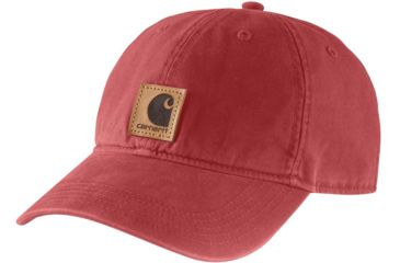 Image of Carhartt Odessa Cap Cotton Sandstone - Mens, Dark Barn Red, One Size, 100289-DBD-OFA