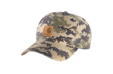 Image of Carhartt Odessa Cap for Mens, Dark Khaki Digi Camo, One Size Fits All 100289-910-OFA