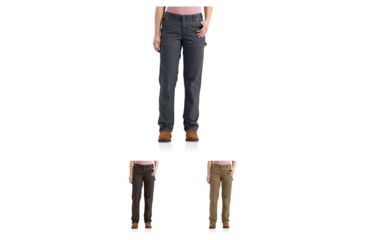 Image of Carhartt Original Fit Crawford Pant for Women, Coal, Dark Brown, Yukon