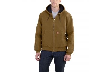 Image of Carhartt QFL Sandstone Active Jacket for Mens, Frontier Brown, Extra Large/Tall J130-FRB-TLL-XLG