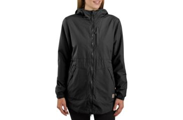 Image of Carhartt Rain Defender Lightweight Coat - Womens, Black, Large, 104221-N04-REG-L