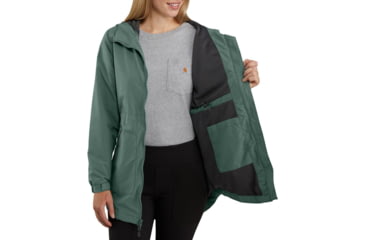 Image of Carhartt Rain Defender Lightweight Coat - Womens, Musk Green, Medium, 104221-MKG-REG-M