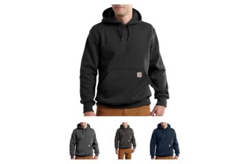 Image of Carhartt Rain Defender Paxton Heavyweight Hooded Sweatshirt for Mens, Black, Carbon Heather, Heather Gray, New Navy