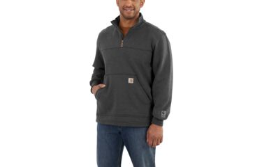 Image of Carhartt RD Paxton HW Quarter Zip Sweatshirt - Mens, Carbon Heather, Small, 102277-026-REG-S