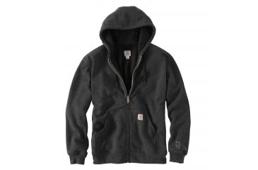 Image of Carhartt RD Rutland Thermal Lined Hooded Zipfront Sweatshirt - Mens, Carbon Heather, X-Large-Regular 100632-024-REG-XL