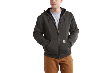 Image of Carhartt RD Rutland Thermal Lined Hooded Zipfront Sweatshirt - Mens, Peat, XX-Large-Regular 100632-306-REG-2XL