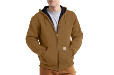 Image of Carhartt RD Rutland Thrml Lnd Hdd Zfnt Swtsh-Mens, Carhartt Brown, 4XLarge, Tall, 100632-211-TLL-4XL