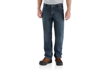 Image of Carhartt Relaxed Fit Holter Dungaree-Mens, Blue Ridge, 36-36, 103327-966-36-36