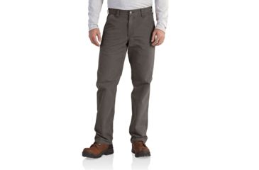 Image of Carhartt Relaxed Fit Washed Duck Work Dungaree for Mens, Gravel, 46/30 101710-039-30-46