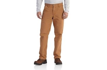 Image of Carhartt Relaxed Fit Washed Duck Work Dungaree for Mens, Carhartt Brown, 30/34 101710-211-34-30