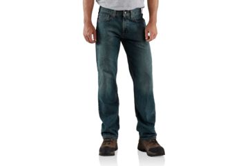 Image of Carhartt Relaxed Straight Leg Five Pocket Jean - Mens, Weathered Blue, 33 Waist, 32 Inseam B320-WTB-32-33