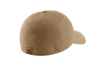 Image of Carhartt Rigby Stretch Fit Leatherette Patch Cap - Mens, Dark Khaki, Large-Extra Large, 103534-253-L-XL-