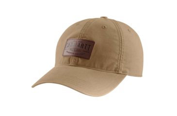 Image of Carhartt Rigby Stretch Fit Leatherette Patch Cap - Mens, Dark Khaki, Large-Extra Large, 103534-253-L-XL-