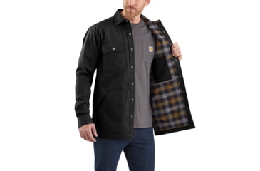 Image of Carhartt Ripstop Solid Shirt Jac - Mens, Black, Medium, 104146-001-REG-M