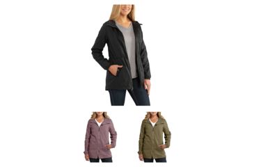 Image of Carhartt Rockford Jacket - Women's, Black, Lavender Shadow, Military Olive