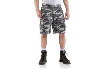 Image of Carhartt Rugged Cargo Camo Short for Mens, Rugged Gray Camo, 31 100279-071-31