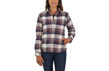 Image of Carhartt Rugged Flerx Hamilton Fleece Lined Shirt - Womens, Sparrow, Small, 103239-547-REG-S