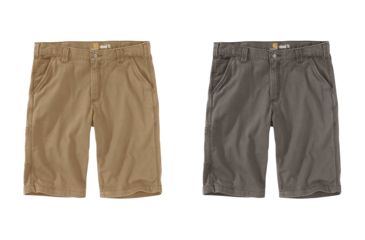 Image of Carhartt Rugged Flex 13 Inch Rigby Short - Men's, Dark Khaki, Gravel