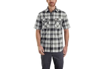 Image of Carhartt Rugged Flex Bozeman Short Sleeve Shirt - Mens, Black, 2XL-REG 103007-001-REG-2XL