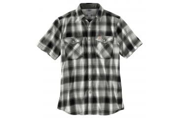 Image of Carhartt Rugged Flex Bozeman Short Sleeve Shirt - Mens, Black, 2XL-REG 103007-001-REG-2XL