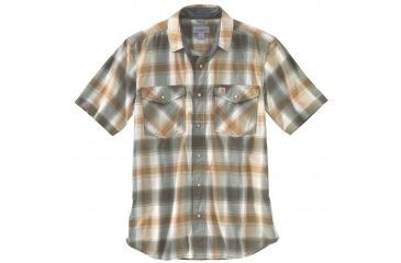 Image of Carhartt Rugged Flex Bozeman Short Sleeve Shirt - Mens, Olive, 3XL-REG 103007-307-REG-3XL