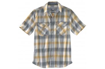 Image of Carhartt Rugged Flex Bozeman Short Sleeve Shirt - Mens, Bluestone, 2XL-REG 103007-470-REG-2XL