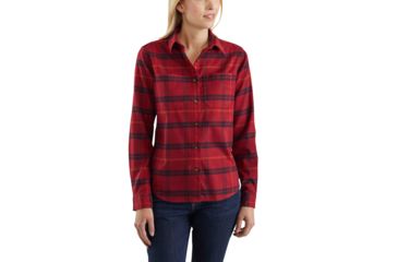 Image of Carhartt Rugged Flex Hamilton Shirt-Women's, Dark Crimson Heather, Small, Regular, 103226-602-REG-S