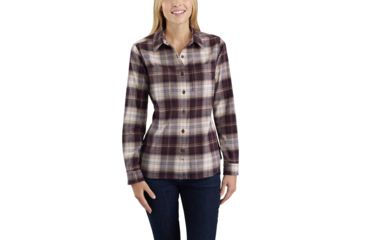 Image of Carhartt Rugged Flex Hamilton Shirt-Women's, Deep Wine, Small, Regular, 103226-643-REG-S