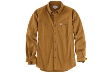 Image of Carhartt Rugged Flex Rigby Long Sleeve Work Shirt - Men's, Carhartt Brown, Extra Large, Regular, 103554-211-REG-XL