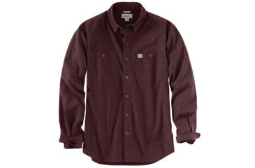 Image of Carhartt Rugged Flex Rigby Long Sleeve Work Shirt - Men's, Port, Small, Regular, 103554-614-REG-S