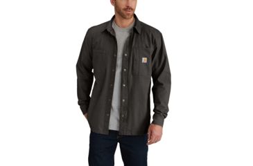 Image of Carhartt Rugged Flex Rigby Shirt Jac - Mens, Peat, XL-Tall 102851-306-TLL-XL