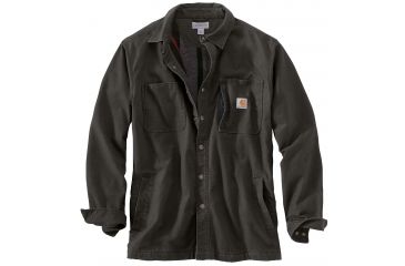 Image of Carhartt Rugged Flex Rigby Shirt Jac - Mens, Peat, XL-Tall 102851-306-TLL-XL