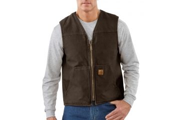 Image of Carhartt Rugged Vest for Mens, Dark Brown, Large/Regular V26-DKB-REG-LRG